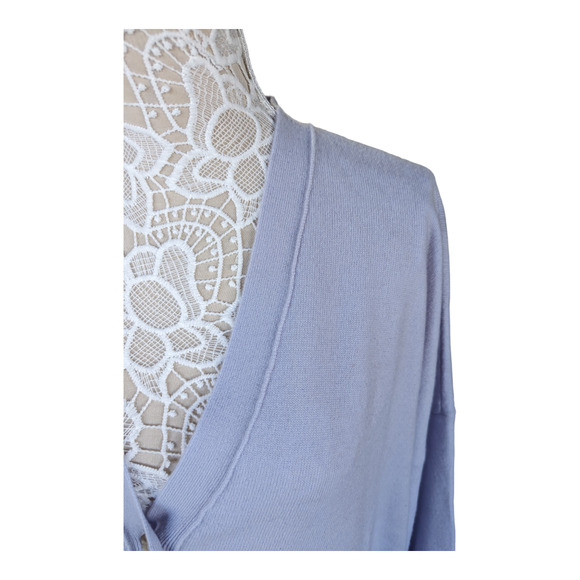 J. Jill 100% Cashmere Lilac Button Cardigan L Petite - Picture 4 of 10